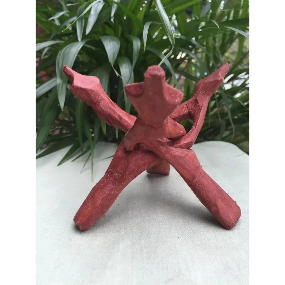 12" Tripod Wood Stand Display Stand Gemstone Mineral Specimen Sphere Shell - Picture 3 of 7